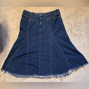 Denim A-Line Skirt - Ava&Viv